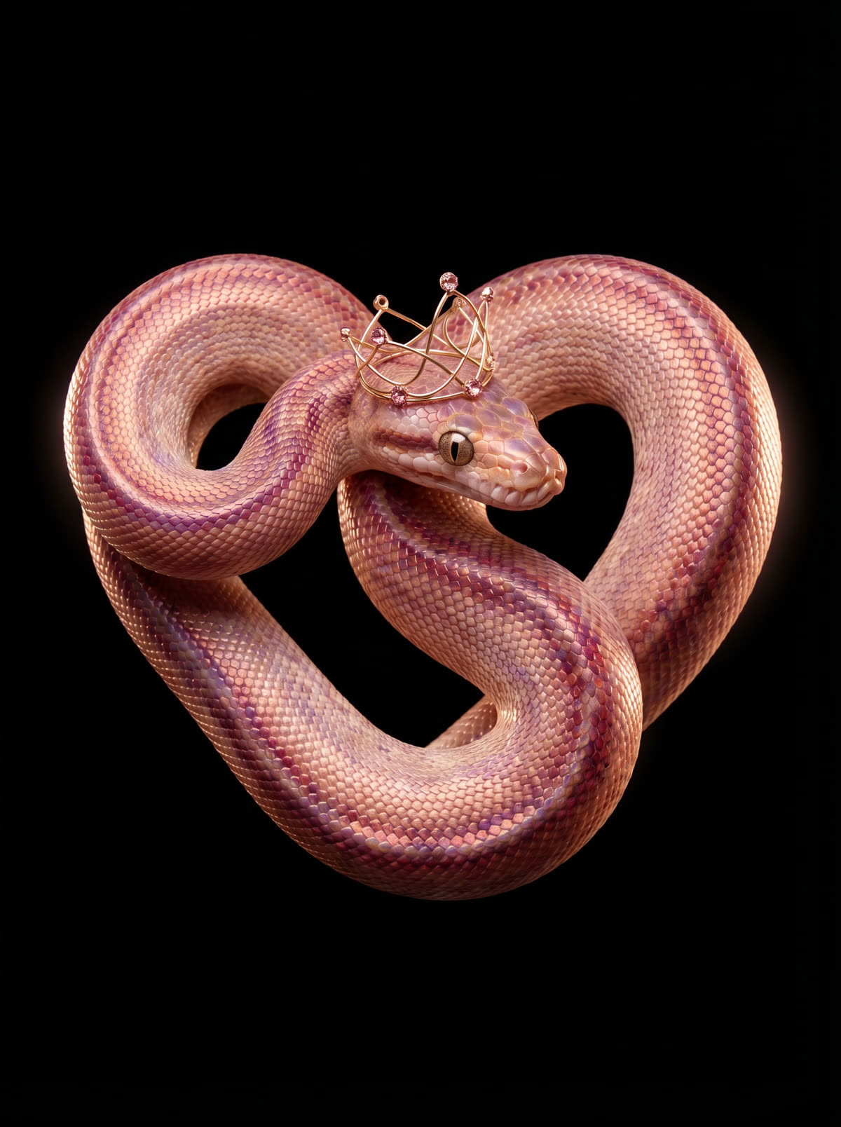 Bella Protocol, rose gold serpent portrait